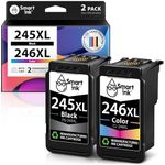 Smart Ink Remanufactured Ink Cartridge Replacement for Canon PG-245 XL CL-246 XL PG-243 CL-244 245XL 246XL (BK & Color Combo Pack) to use with Pixma MG2520 MG2522 MG2525 MG2920 MG3020 TS202 TS3120