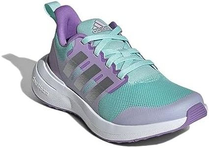 adidas Girl's Fortarun 2.0 (Little Kid/Big Kid) Semi Flash Aqua/Silver Metallic/Orchid Fusion 5 Big Kid M