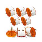 Hi-Plasst 2-Pin Plug Multi-Plug Adapter Socket-Connector (Pack of 5) Universal Travel Multiplug for Diwali Lights Christmas Lights Parties & DIYs // US to India Converter (5)