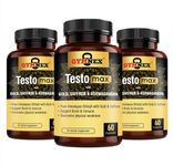 GYMNEX Testo Testosterone Booster for Men Ayurvedic Testosterone Supplement for Men - Support Muscle Growth, Health, and Immune Support with Gold, Saffron, and Ashwagandha (60 Capsules, Pack Of 3)