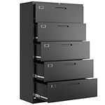 Letaya 5 Drawer File Cabinet with L