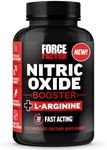 FORCE FACTOR Nitric Oxide Booster, Fast-Acting Formula with L-Arginine, Boosts Nitric Oxide Levels, Maximize Muscle Pumps, Enhance Endurance, Improve Circulation, 120 Capsules