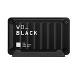 WD_BLACK D30 Game Drive SSD 1TB, portable SSD external Drive, speed and storage expansion, transfer speeds up to 900MB/s, compatible Xbox Series X|S, PlayStation 5, external solid state drive, Black