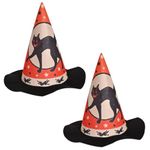 Beistle Vintage Halloween Felt Hats, Set of 2- Spooky Costume and Trick-or-Treat Party Accessories