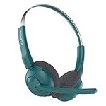 JLab Go Work Pop Wireless Headsets with Microphone - 50+ H Bluetooth Computer Headset, Multipoint Connect, On Ear Wireless Office PC Laptop Headphones with Microphone, Teal