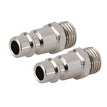 Dapetz ® 2 Male Quick Release Euro Compressed Air Line Coupler Connector Fitting 1/4" BSP Hose End Barb Vertex Coupling Fits, PCL Bayonet Connector Air-line Quick Coupler Set with Hose Barb.