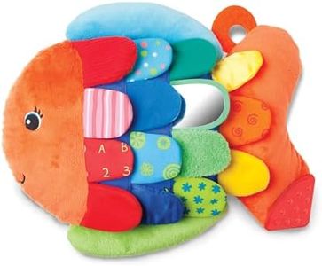 Melissa & Doug Flip Fish Soft Baby Toy Sensory Tummy Time Toys, Soft Fabric Tag Toy For Babies, Infants