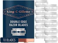 King C. Gillette Double Edge Safety Razor Blades 10 count, Stainless Steel Platinum Coated Blades