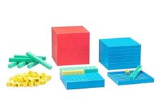 WISSNER active learning 039577.000 Base Ten Set,for ages up from 3 years, 121 Parts, in a Cardboard Box with Guide, RE-Plastic°, Multicolor, Medium