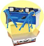 Blue and Gray Commentator Table Playset for WWE Wrestling Action Figures