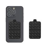 kwmobile Suction Cup Phone Holders (Set of 2) - Double Sided Holder Compatible with iPhone and Compatible with Android - Black/Black