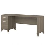 Bush Furniture Somerset 72W Computer Desk with Drawers | Large PC/Laptop Table for Home Office in Ash Gray