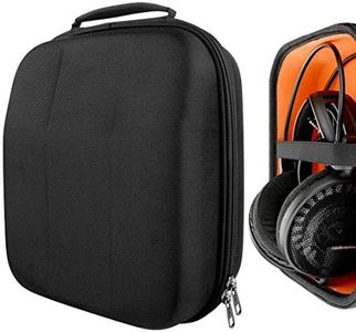 Geekria Shield Headphones Case Compatible with Audio-Technica ATH-AD900X, ATH-AG1X, ATH-AD500X, ATH-R70X Case, Replacement Hard Shell Travel Carrying Bag with Cable Storage (Black)