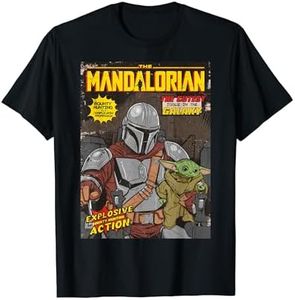Star Wars Mandalorian & The Child Comic Book Cover Maglietta