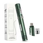 Ruaal Green Laser Pointer High Power | Smart USB Rechargeable Laser Light Pen | Laser Light Powerful Long Range 5000m Beam | Laser Pointer for Presentation, Stargazing, Outdoor Use