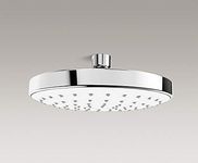 Kohler Metal 7" (178mm) Brushed Nickel Finish Rain Shower Head with Air Induction Spray (72438T-BN, Silver)