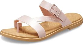 Crocs Women's Tulum Toe Post Sandals, Pink Clay, 4