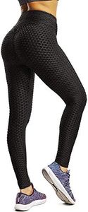 AIMILIA INSLING Butt Lifting Anti Cellulite Sexy Leggings for Women High Waisted Yoga Pants Workout Tummy Control Sport Tights - Black - XX-Large