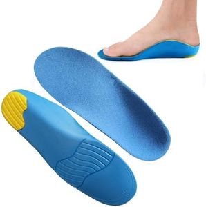 VazzLox Orthotic Arch Support Shoe Insoles, Children Pu Cushioning Inserts, Shock Absorption Velvet Surfaces Deep Heel Cup Inner Sole for Flat Feet, Plantar Fasciitis, Feet Heel Pain Relief (40 Euro to 42 Euro)