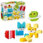 LEGO DUPLO My First 3 in 1 Creative Cute Pets Building Toy for Toddlers - Pretend Play Set for Boys & Girls, Ages 1.5+ - Learning & Education Toy for Preschoolers - Gift Idea for Birthdays - 10477