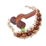 FA INDUSTRIES® Wooden Back Body Cervical Massager 16 Wheel (1 Miter), Wooden Cutter Handy Pain Relief T-Roller Massager (8x6 cm) Set of 2