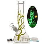 Gravity Glass Bong Smoking Water Pipes with Water Bong Ash Catcher 18.8mm and Bong bolw 18mm Tornado percolate Bongs 33cm 10.3inch weight 900g "Nicotine Free"