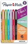 Paper Mate Flair Scented Felt Tip Pens, Assorted Sunday Brunch Scents and Colours, Medium Point (0.7 mm), 6 Count