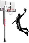 In-Ground Basketball Hoop 7.5-10ft Adjustable, Inground Basketball Hoop System with 54 Inch Shatterproof PC Backboard for Youth/Adults in Outdoor Indoor (54in Inground Hoop)