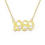 DREAMRAX Gold Special 1989 Year Pendant for Men and Women, Happy Lucky Birthday Year