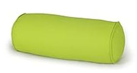 CHILIMILII Round Cervical Roll Bolster Pillow with Removable & Washable Cotton Cover, Round Pillow for Lower Back, Knees, & Neck Support, Great for Massage and Yoga (Lime Green, Medium (15x45cm))