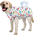AOFITEE Dog Recovery Suit, Surgical Recovery Suit for Dog Female After Spay, Dinosaur Dog Recovery Shirt for Abdominal Wounds, Anti Licking Dog Onesie Jumpsuit E-Collar Cone Alternative 6X-Large