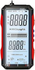 FS899C Rechargeable Digital Multimeter with NCV Non-Contact Voltage Tester, Electrical Tester for Voltage, Current, Resistance, Continuity, Home & Automotive Use