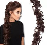 D-DIVINE Women Messy Frill Hair Extensions For Ponytail And Bun Juda Maker Hair Extension Pack Of 1 (Brown)