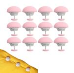 VIHM Blanket Clips,Duvet Cover Clips,Non-Slip Quilt Clips Fasteners,Duvet Button Fasteners Mushroom Fixing Clips for Bedding Accessories (Pink, 20)