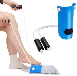 Kekoy Sock Aid, Easy to Use Sock Helper with Foam Handles, Sock Aide Device Pull Up Assistance Help, Sock Helper Stocking Slider for Elderly, Senior, Pregnant, Diabetics(Blue)