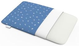 Cherilo Memory Foam Pillow for Kids Provides Baby Neck Support Pillow with Removable Pillow Cover, Royal Star Pattern Baby Pillow, Blue, Kids Pillow Suitable for 1 Year & above, 20.5" x 11.5" x 2.5"