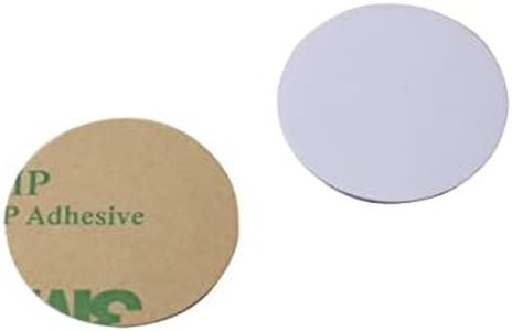 ETEKJOY 10 PCS Writable 125kHz RFID Sticker Coin Adhesive Back T5577 Proximity ID Card Token Key Tag Rewritable Dia 25mm