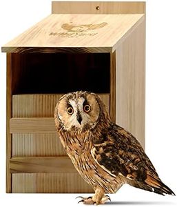 Owl House Cedar - Easy To Hang - Prebuilt Owl Box For Outside - Can House Owls & Kestrels - Cedar Shavings & Screws Included - Owl Nesting Box - Barn Owl - Screech owl Houses - Owl Houses For Outdoors