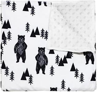 TANOFAR Bear Baby Blankets, Minky Toddler Blanket for Boys Girls, Dotted Backing, Double Layer, Crib Receiving Blanket, for Nursery/Stroller/Toddler Bed/Carseat, 30 x 40 Inch