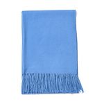 Scarf for Women Gift Idea Cashmere Scarfs Warm Blanket Wool Wrap Shawl for Winter Blue