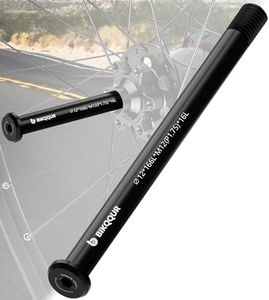 BIKQQUR 1.75mm Thread Pitch Bicycle Hub Thru Axle Adapter, Aluminum Alloy Bike Thru Axle Boost Forks Quick Release (12mm x 122/166/171/175/180/192mm)