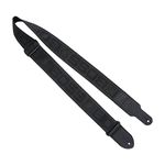 BOSS BSM-20-BB Instrument Straps in Black with Black Logo | Featuring the BOSS Monogram Logo | Two-inch wide Polyester Material for Comfort and Durability | For Guitar, Bass & More