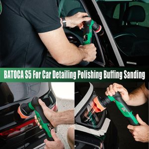 BATOCA S5 Cordless Mini Car Polisher Kit – Dual Action, 2 Batteries, 1"/3" Pads