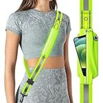 Fokia Kunbio LED Reflective Belt Sash for Walking at Night, Night Running Safety Gear High Visibility Rechargeable LED Light Up Running Belt for Runners Walkers Men Women