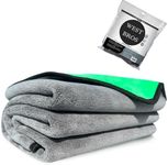 WEST BROS Microfiber Car Drying Towel Extra Large - Auto Drying Towel for Cars Trucks SUV - XL Professional Water Absorber Microfiber Drying Towel Car Thick Cleaning Cloth 40x24’’ 101x61cm 800 GSM