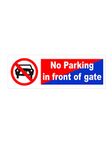 999Store office supplies sunboard no parking in front of gate sticker signage sign board Red Blue (30X10 Cm)