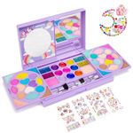 Tomons Kids Makeup Kit for Girl Princess Real Washable Cosmetic Toy Beauty Set with Mirror - Non Toxic, Birthday Toys Gift for 3 4 5 6 7 8 9 10 Years Old Girls