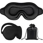 B.ANGEL Sleeping Mask, Sleep Masks for Men Women, Light Blocking Eye Mask Sleep, 3D Contoured Sleep Mask for Eyelash Extensions & Blindfold Includes a Free Travel Pouch