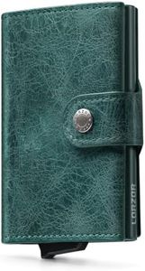 Italian Tuscania Top Grain Leather Card Wallet Pop up Credit Card Holder | RFID Blocking | Slim | Small Size | Trifold | Minimalist |9-11 Cards Capacity | ID Window | Cash Pocket | Gift