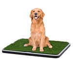 Dog Grass Pad with Tray Artificial Grass Puppy Pee Pad for Dogs Fake Grass for Dog to Pee On Reusable Training Potty Pad with Tray Indoor and Outdoor Use